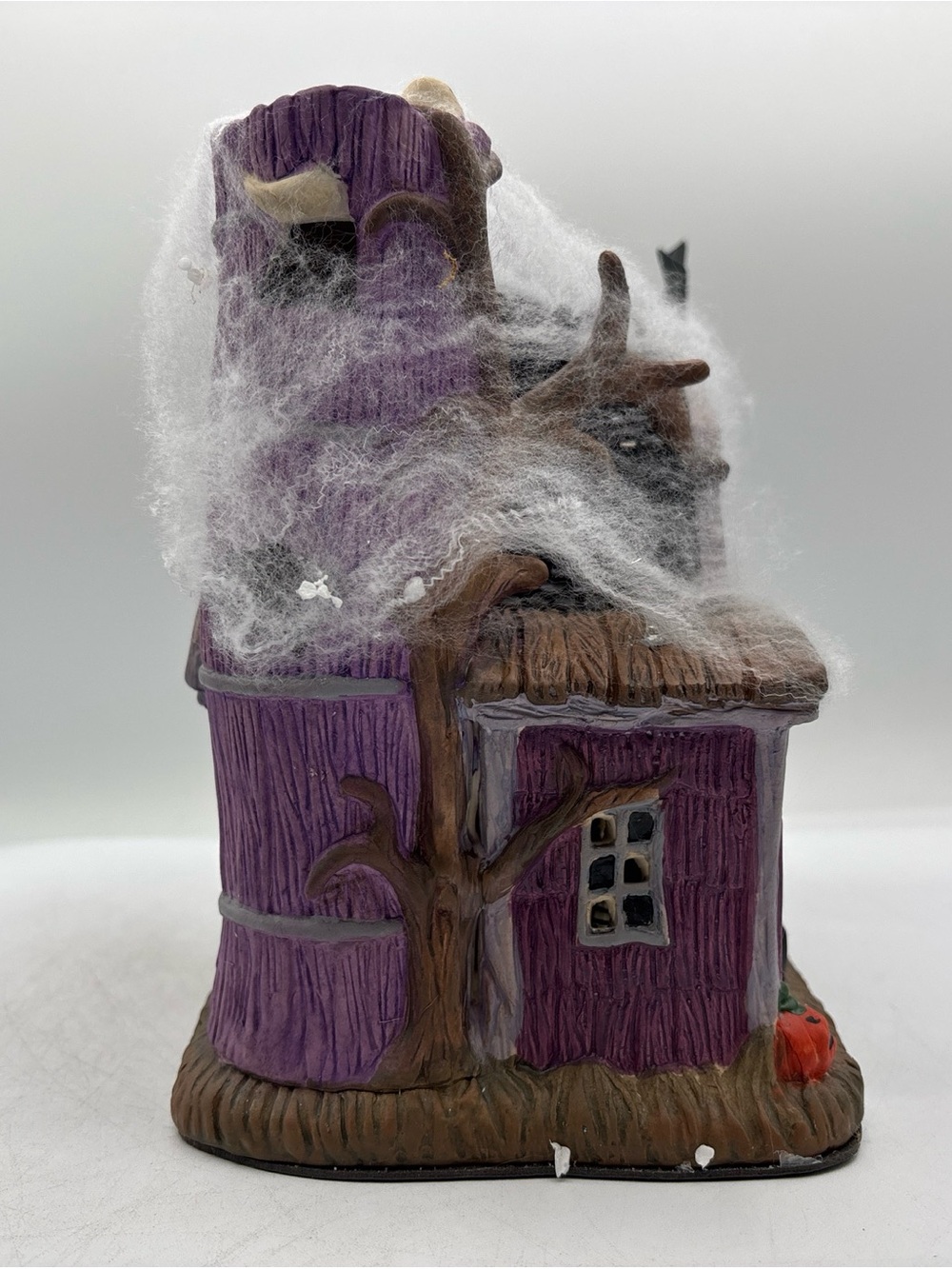 FG Square 8” The Webbed Barn Halloween Decorative Prop Hand Painted Porcelain - Picture 7 of 12
